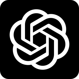 A stylized logo representing an AI technology company, featuring interlocking shapes and a modern design.